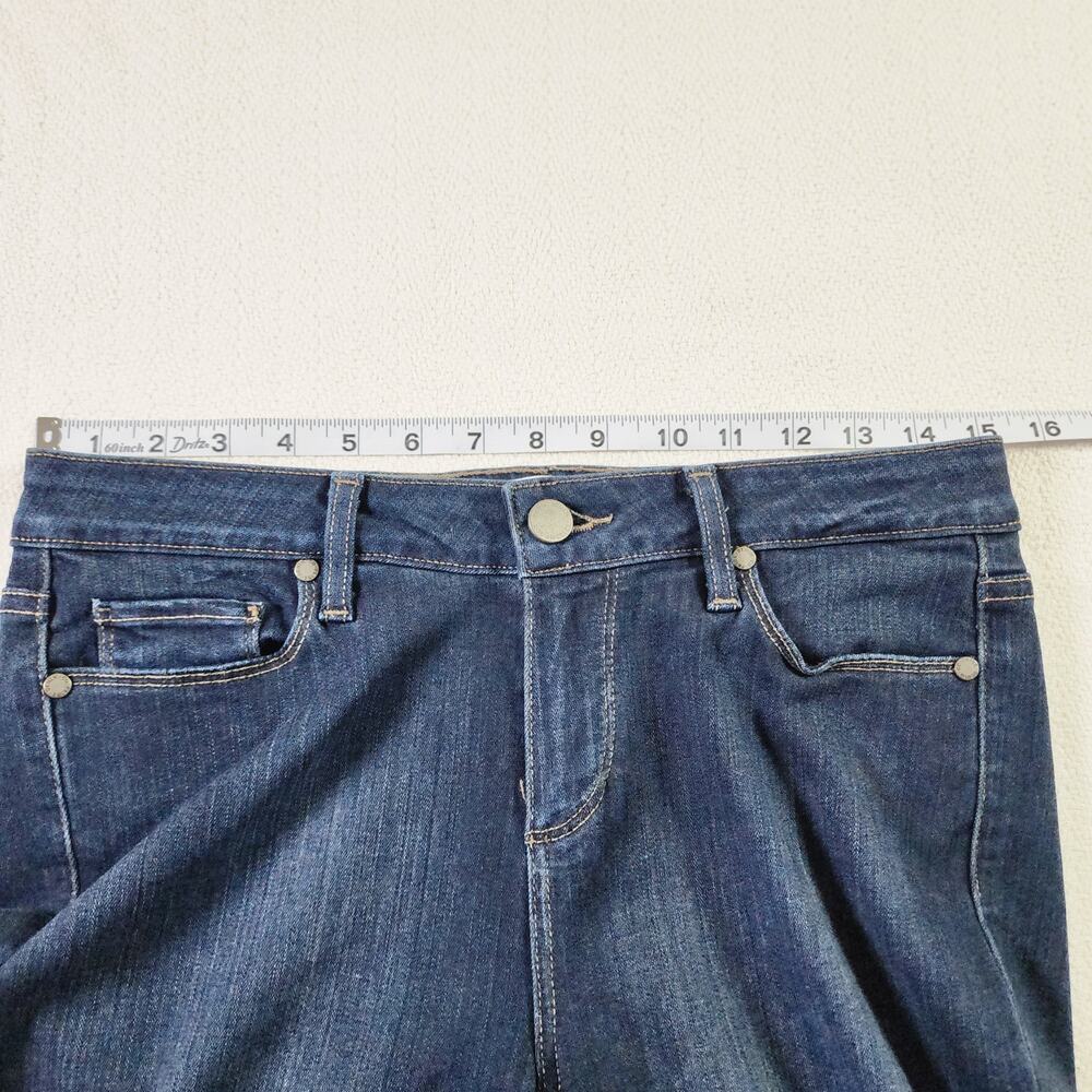 PAIGE Size 29 Leggy Ultra Skinny Dark Wash Denim Blue Jeans - Picture 10 of 11